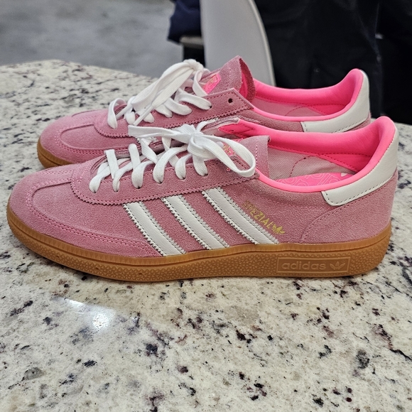 adidas Shoes - Adidas Originals Handball Spezial "Lucid  Pink and White Sneakers. Wsize 7.5